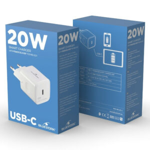 BLUESTORK BS-PW-20-C PD Chargeur 20W- Port USB-C-Blanc