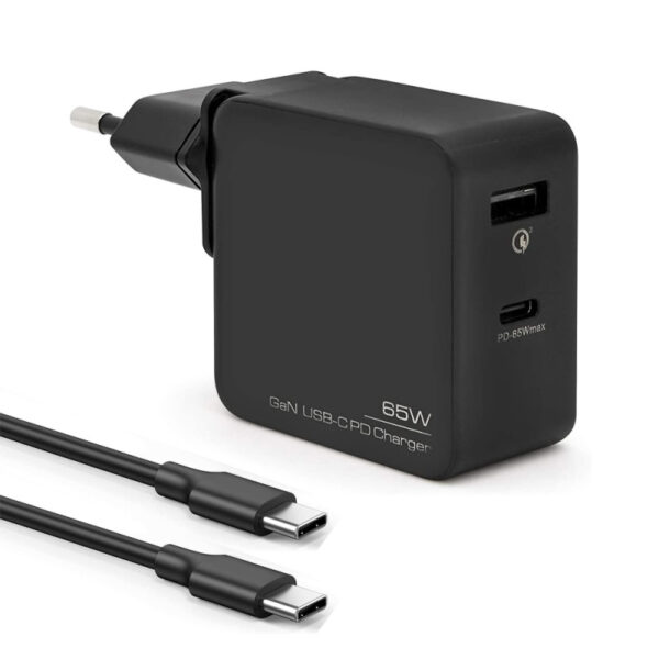 BLUESTORK BS-PW-BS-65-GAN-C-A ALIM BUREAU 65W USB-C/A Noire