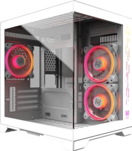 BOITIER PC M.RED Warship Cylindre Alu+Plexi sans Alim/mATX/ITX * Noir