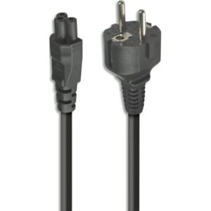 CABLE ALIM. NB CEE 7 (M) > IEC C5 (F) Tripolaire Noir 1.8m * 808350