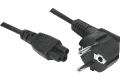 CABLE ALIM. NB CEE 7 (M) > IEC C5 (F) Tripolaire Noir 1.8m * 808350