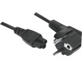 CABLE ALIM. NB CEE 7 (M) > IEC C5 (F) Tripolaire Noir 1.8m * 808350