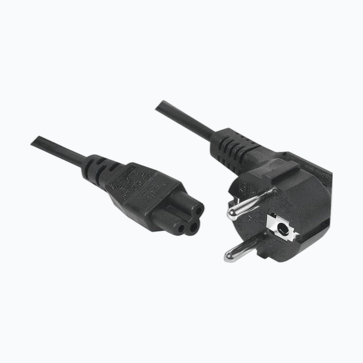 CABLE ALIM. NB CEE 7 (M) > IEC C5 (F) Tripolaire Noir 3.0m * 808351