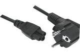 CABLE ALIM. NB CEE 7 (M) > IEC C5 (F) Tripolaire Noir 3.0m * 808351