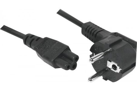 CABLE ALIM. NB CEE 7 (M) > IEC C5 (F) Tripolaire Noir 5.0m * 808352