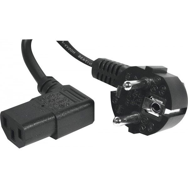 CABLE ALIM. PC CEE 7 (M) > IEC C13 (F) 2P+T Noir/Gris 1.8m * 808010
