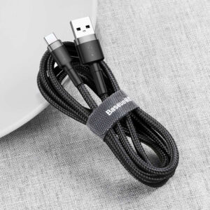 Cable Baseus Cafule USB-A (M) vers USB-C (M 1m Noir/Gris * CATKLF-BG1