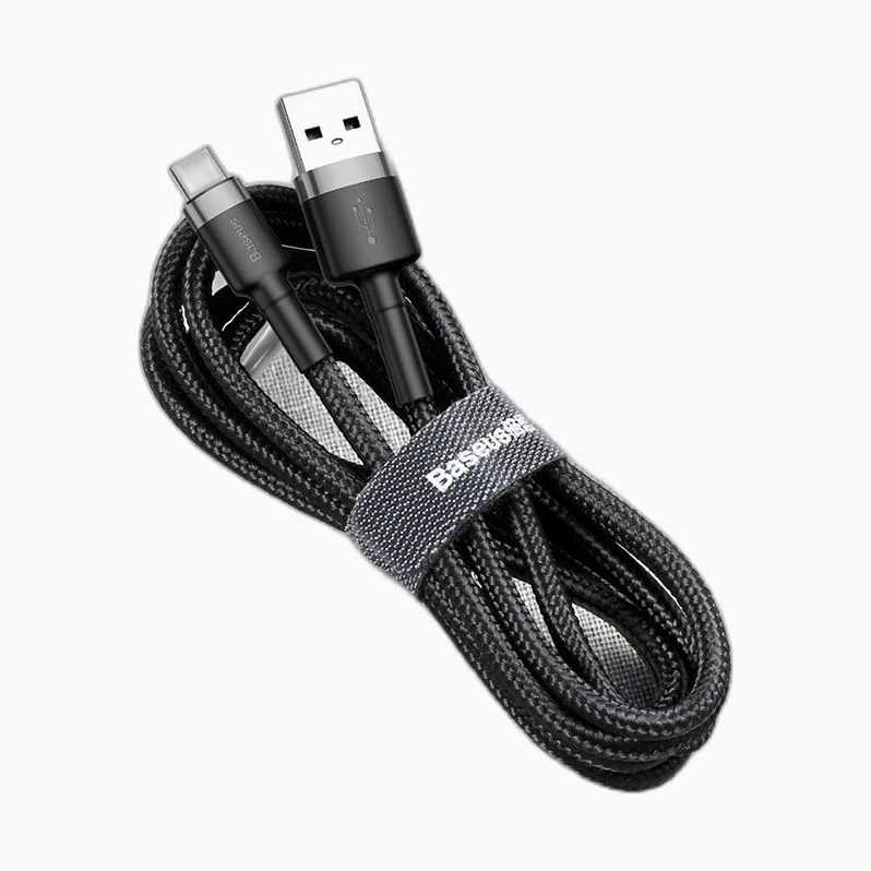 Cable Baseus Cafule USB-A (M) vers USB-C (M 1m Noir/Gris * CATKLF-BG1