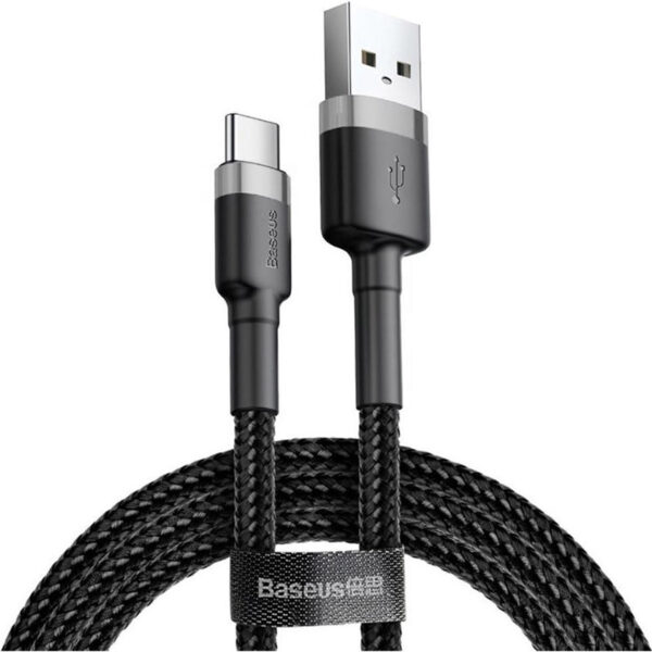 Cable Baseus Cafule USB-A (M) vers USB-C (M 1m Noir/Gris * CATKLF-BG1