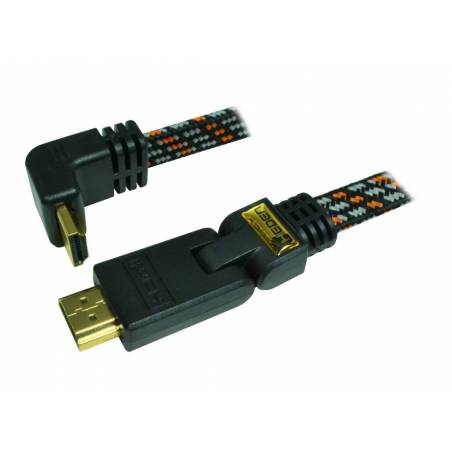 HEDEN CABLE HDMI 1.4 M/M coudé 3.0M * 0-CABHD3M000