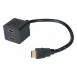 ADAPTATEUR SPLITTER HDMI (M) vers 2x HDMI (F) AUDIO intégré * 137053