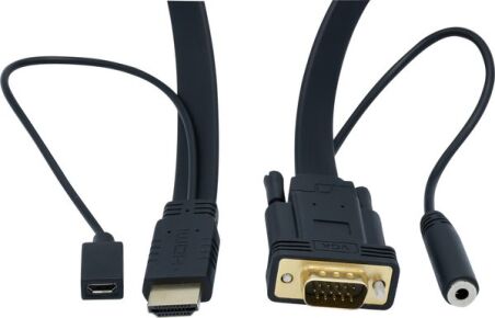 CONVERTISSEUR HDMI (M) vers VGA (M) +Audio câble 2m * 127849