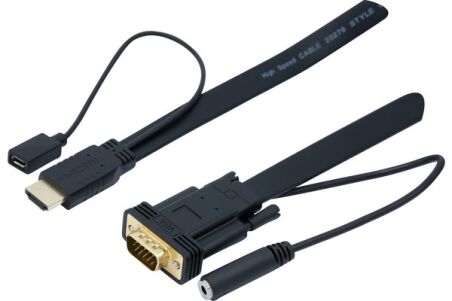 CONVERTISSEUR HDMI (M) vers VGA (M) +Audio câble 2m * 127849