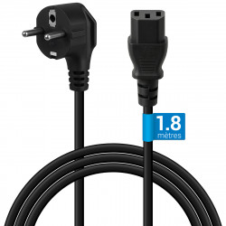 RALLONGE ALIM. 2P+T C14/C13 (M/F) pour PC/ECRAN 5.0m * 808050