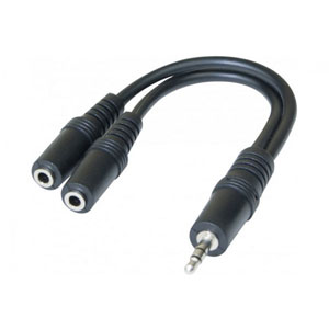 CABLE DOUBLEUR JACK 3,5mm F/F/M ST 15CM * 720129