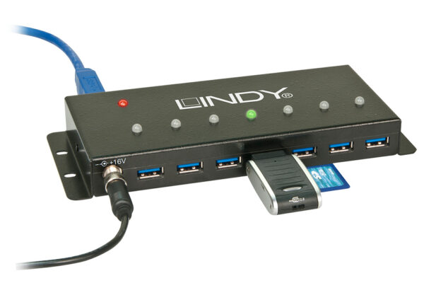 Cable Lindy Anthra Line USB-A/B 2.0 1m M/M (Gris/Rouge) - 36682