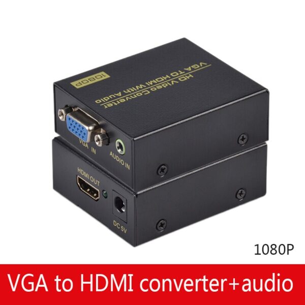 CONVERTISSEUR VGA (M) +Audio vers HDMI (M) alim. via USB 2m * 127848
