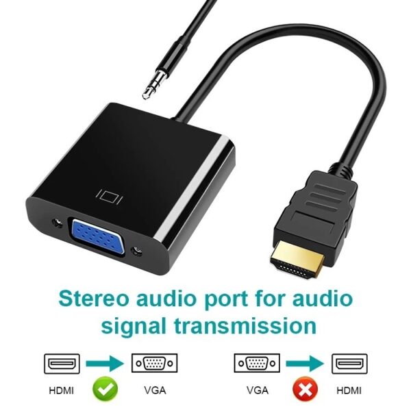 CABLE VGA (M) +Audio vers HDMI (F) 1.80m * 642399