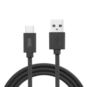 WE - CABLE CHARGE/SYNC. USB>USB-C 3.2 gen1 1m en silicone * Noir