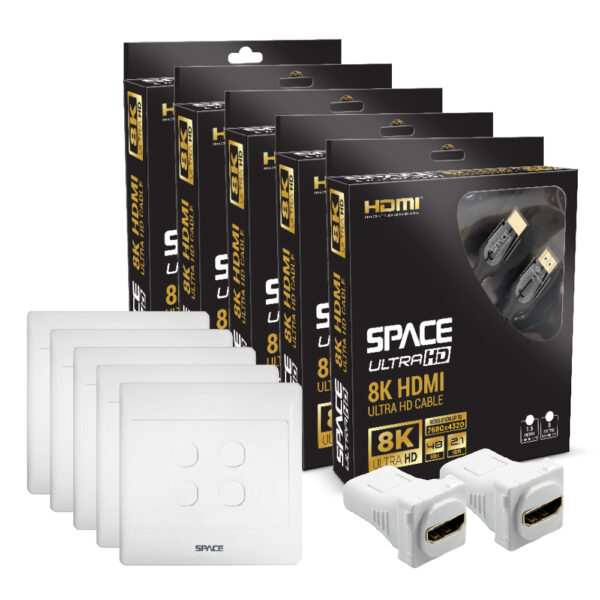 Câble HDMI 2.1V 5m 30AWG OD:6.5mm Plaqué Or (M/M)