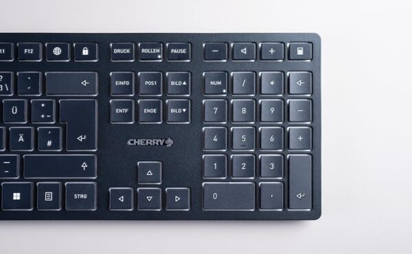 CLAVIER Cherry KW 9100 [FR] Slim rechargeable s/fil BTO * Noir