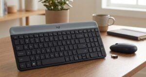 CLAVIER & SOURIS LOGITECH MK470 Ultra-Slim s/fil USB * Noir