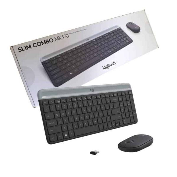 CLAVIER & SOURIS LOGITECH MK470 Ultra-Slim s/fil USB * Noir