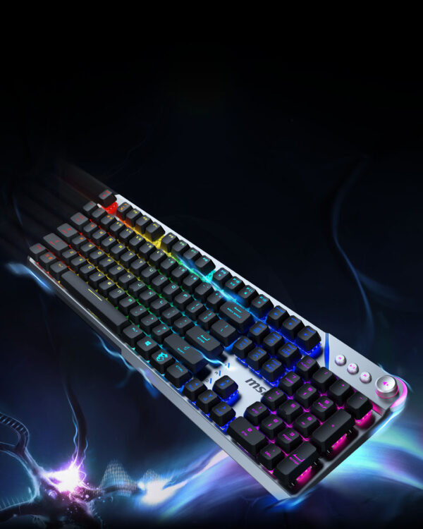 Clavier Gamer mécanique (Kailh Midnight Pro Silent) MSI Strike 600 RG