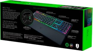 RAZER CLAVIER RZ03-04460500-R3F1 Ornata V3 - Clavier GAMING +Repose