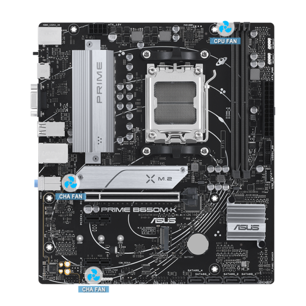 CM ASUS PRIME B650M-K (sAM5) 2DDR5 6400 HDMI/VGA mATX