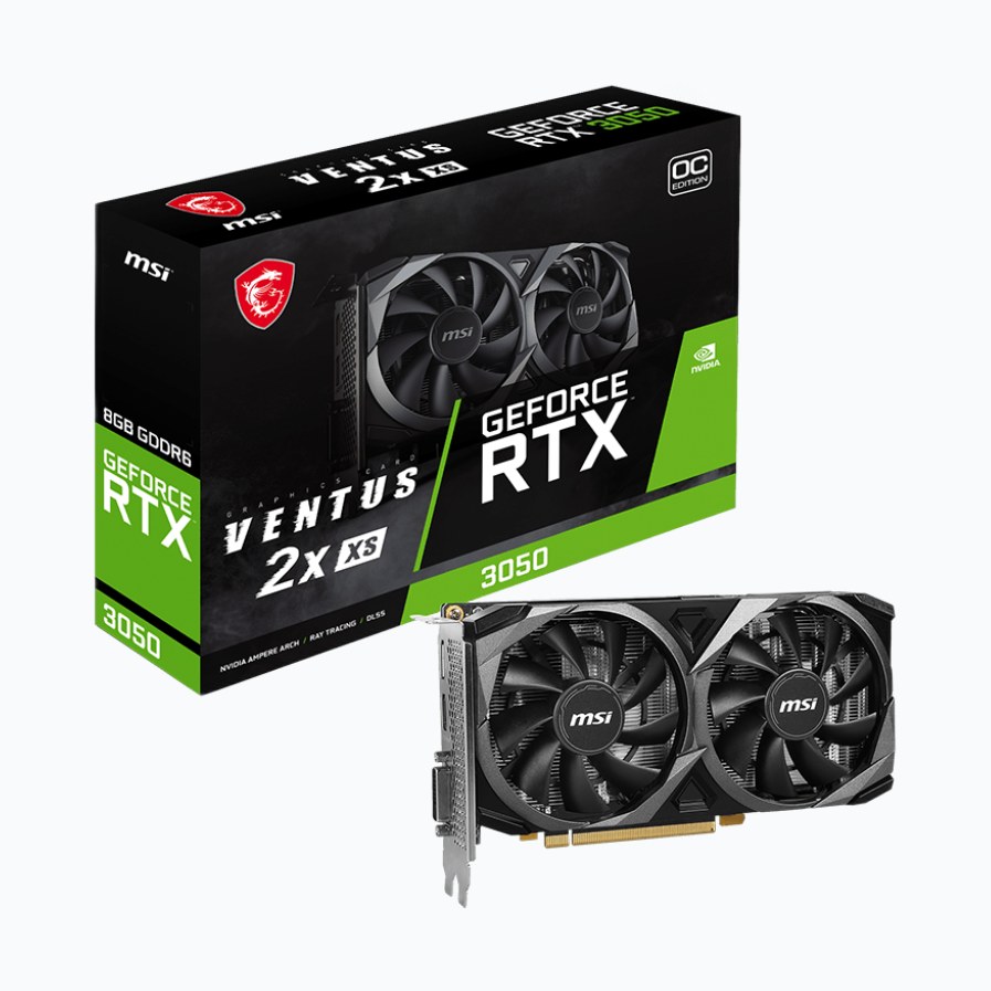 CV MSI RTX3050 VENTUS 2X OC 8GB GDDR6 HDMI/DP/DVI-D PCIe4.0