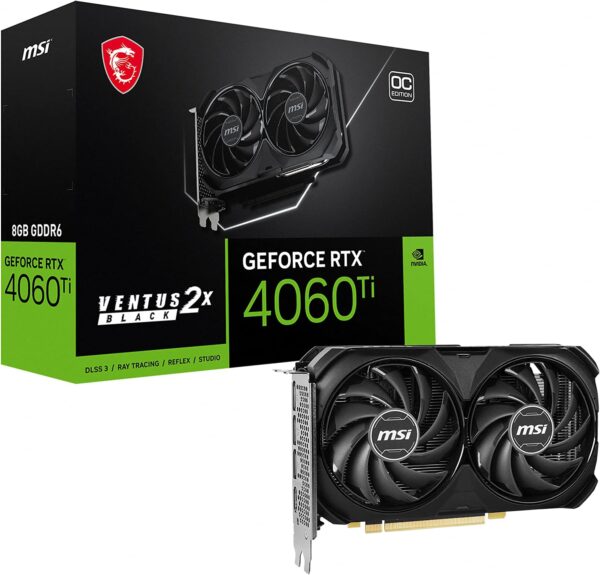 CV MSI RTX4060Ti VENTUS 2X BLACK 8G OC GDDR6 128BIT 3DP/HDMI