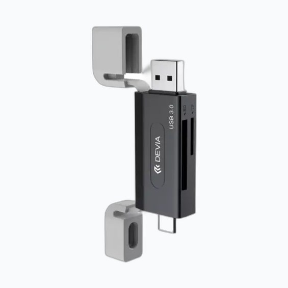 DEVIA Leopard USB+Type-C 3.0 To SD/TF 2 In 1 High-Speed Card Reader
