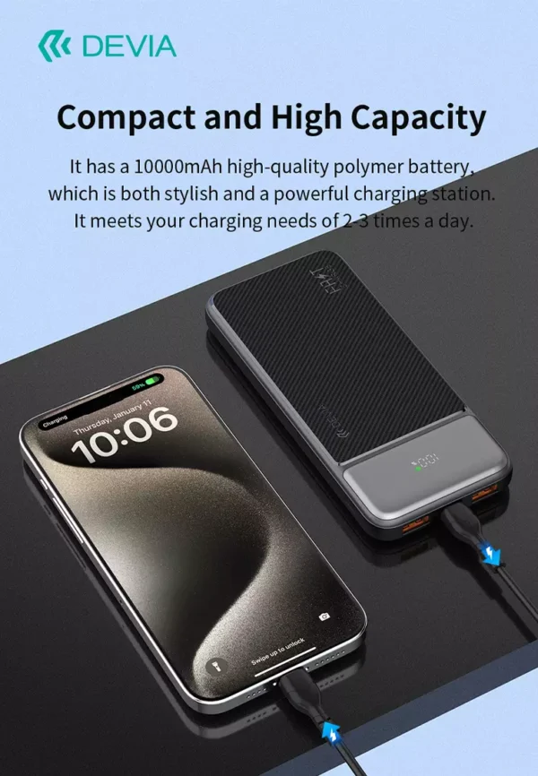 DEVIA Extrem Speed Series 22.5W Fast ChargMagnetic PowerBank 10000mAh