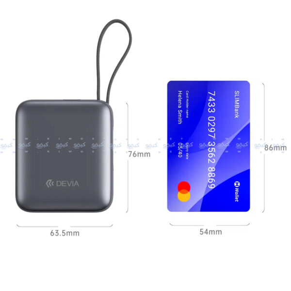 DEVIA Ultra1 PD 35W Power Bank With Built-in Cable 10000mAh