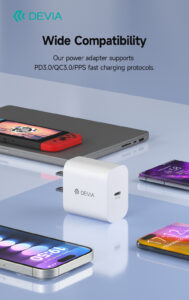 DEVIA Smart Series PD 30W GaN Charger Set With USB-C Cable(EU)