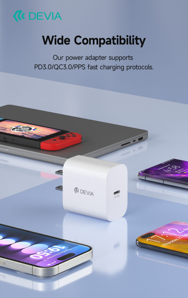 DEVIA Smart Series PD 30W GaN Charger Set With USB-C Cable(EU)