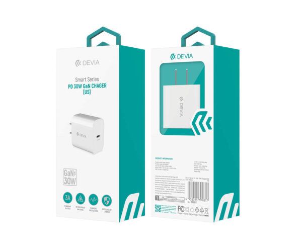 DEVIA Smart Series PD 30W GaN Charger Set With USB-C Cable(EU)