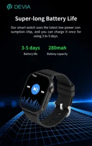 DEVIA Smart Watch Pro2 2.04 AMOLED IP67 3-5j. * Silver
