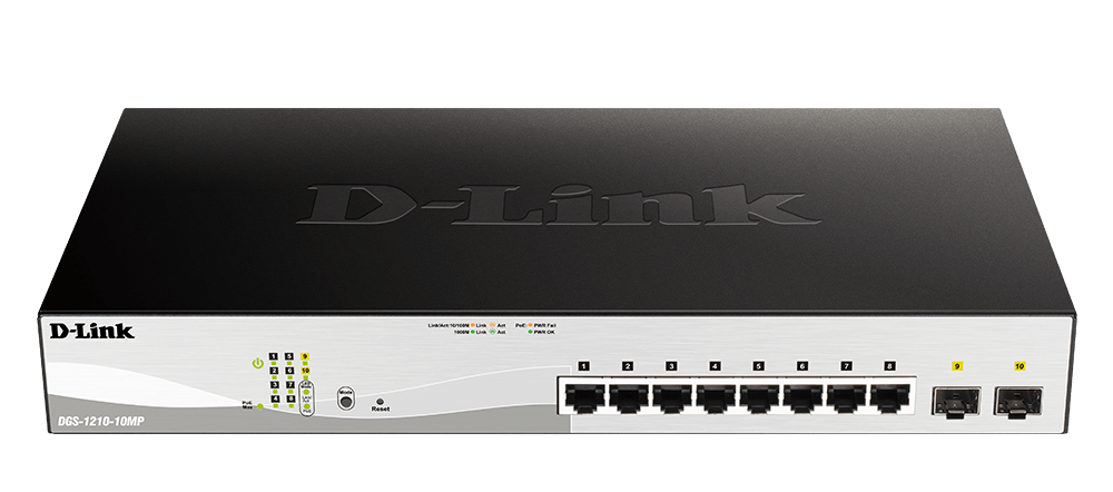 D-LINK DGS-1210-10P Switch 10xGbL PoE () 2xSFP manageable