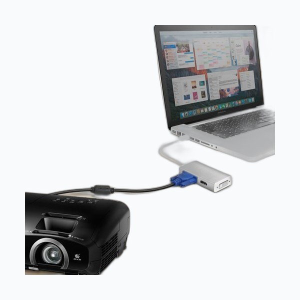 MacAlly MD-3N1-4K ADAPTATEUR Mini-DP vers DVI/HDMI/VGA (F) * PC/Mac