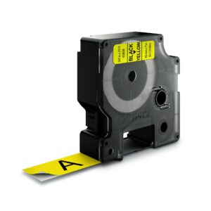 DYMO D1 - Standard Étiquettes - Noir sur jaune - 19mm x 7m