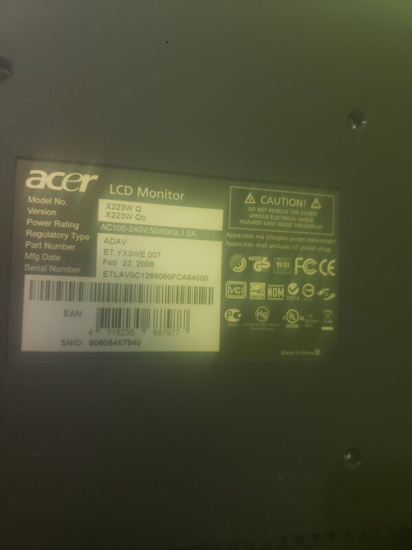 ECRAN VIDEOPROJECTEUR ACER E100-W01M 100 (16:10) Motorisé