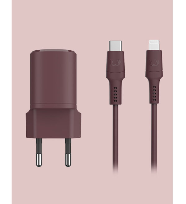 FRESH N REBEL - Mini Charger USB-C PD // 20W - Smokey Pink