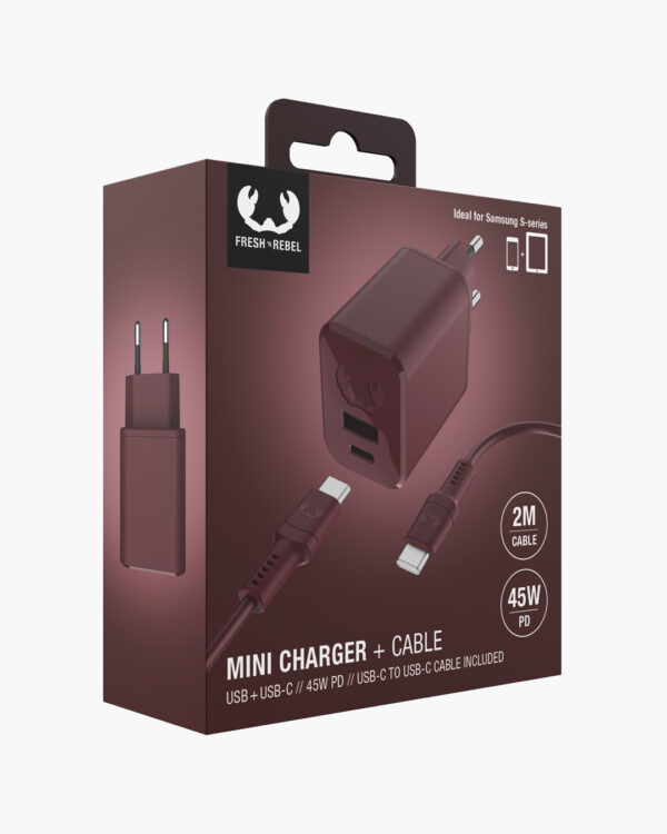 FRESH N REBEL - Mini Charger USB-C PD // 45W + USB-C Cable - Dreamy L