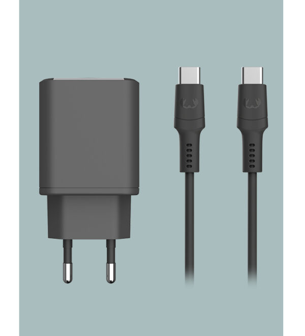 FRESH N REBEL - Mini Charger USB-C PD // 45W + USB-C Cable - Deep Mau