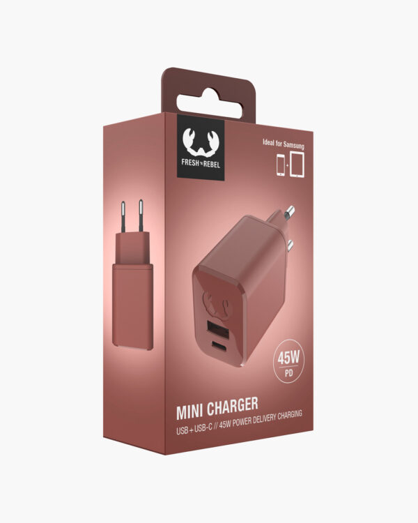 FRESH N REBEL - Mini Charger USB-C PD // 45W + USB-C Cable - Safari R