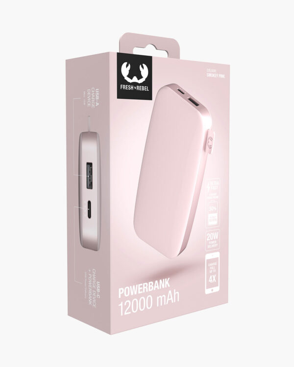 FRESH N REBEL - Magnet Wireless Powerbank 5000 mAh - Pastel Pink