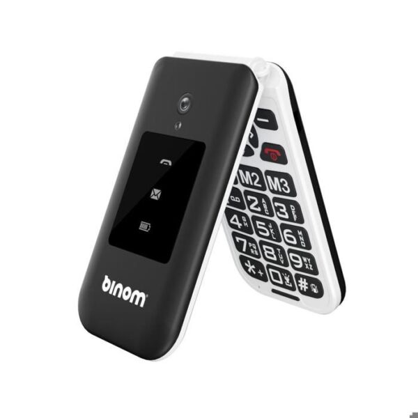 Binom X3S Essential Flip Phone 2,8 4G Clapet SOS/BTO * Noir & Blanc