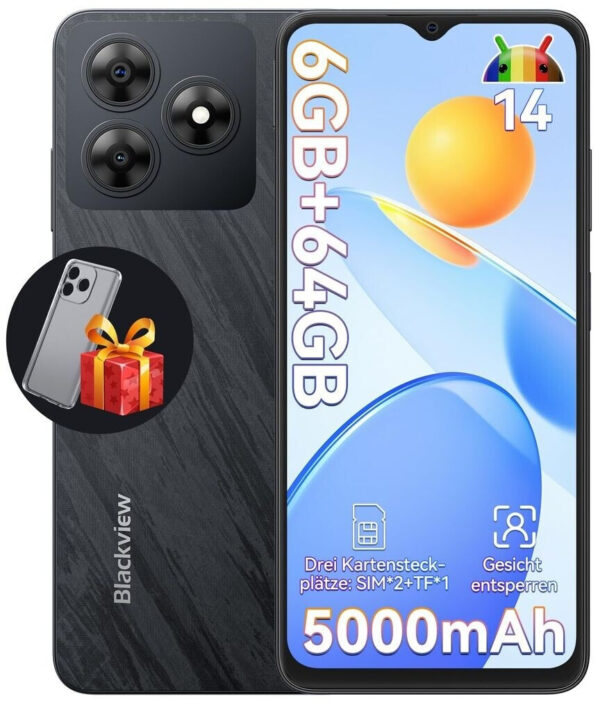 BLACKVIEW Wave 8C 6,5 HD+ IPS DS Octa 2/64Go 13Mpix 5000mAh * Black